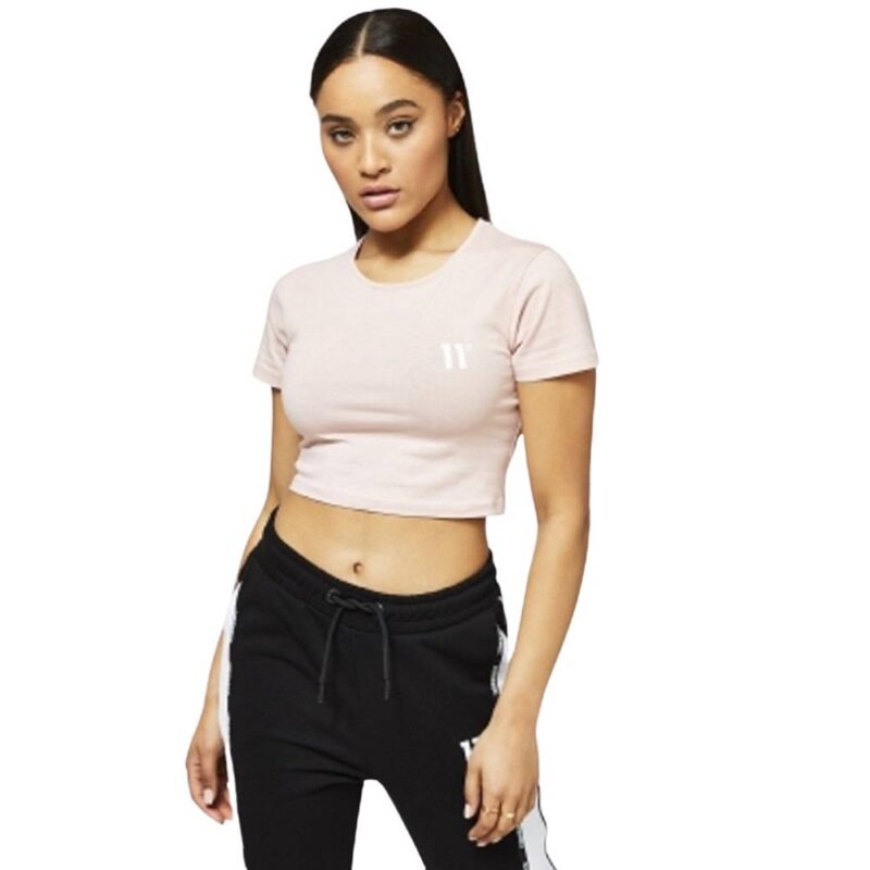 11 Degrees Women Clothing Core Cropped Slim Fit Ss T-shirt