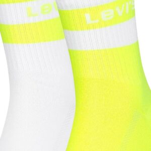 Levis Socks 2 Pairs White Neon Yellow