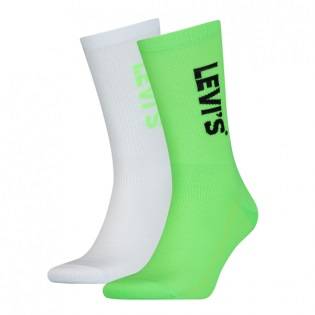 Levis Socks 2 Pairs Black Neon Green