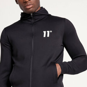 11 Degrees Men Clothing Core Full Zip Poly Track Top With Hood