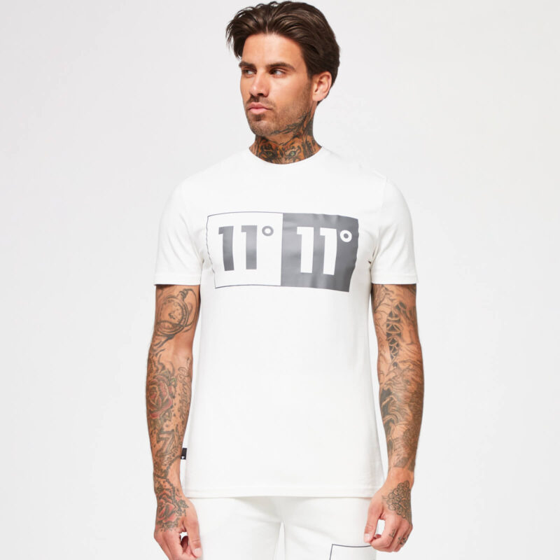 11 Degrees Men Clothing Box Graphic Ss T-shirt
