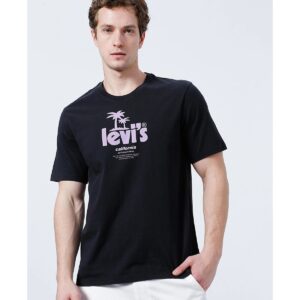 Levis Men Clothing Ss Relaxed Fit Poster Summer T-shirt