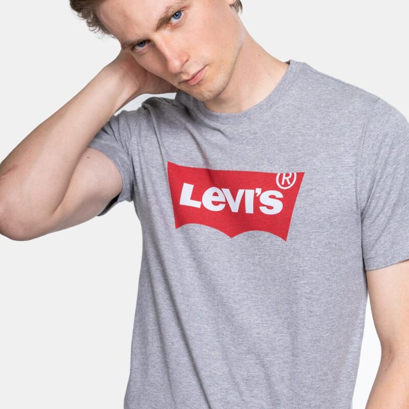 Levis Men Clothing Graphic Set-in Neck T-shirt