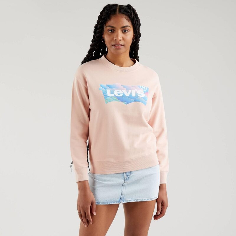 Levis Women Clothing Graphic Standard Crew Sweatshirt