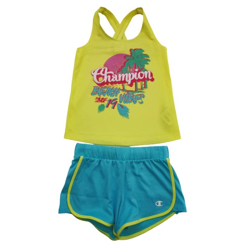 Champion Kids Girls Light Cotton Jersey Sleeveless Set 403606