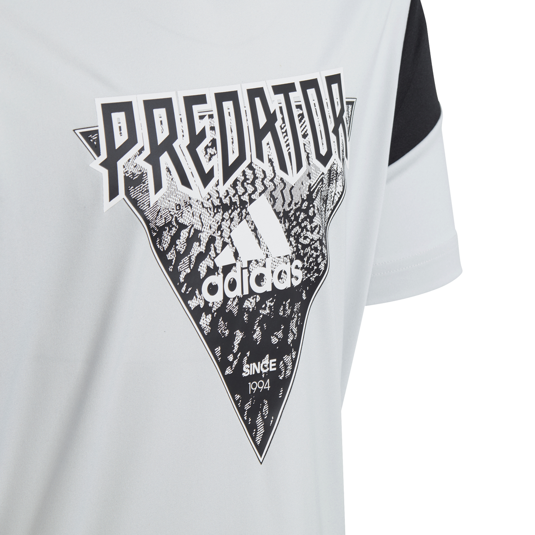 Adidas Kids Boys Clothing Training Predator Tee Grey DV1336 - Image 7