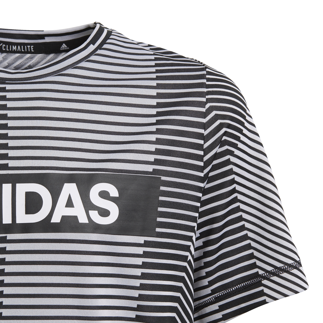 Adidas Kids Boys Training Branded Tee Black DV1367 - Image 3