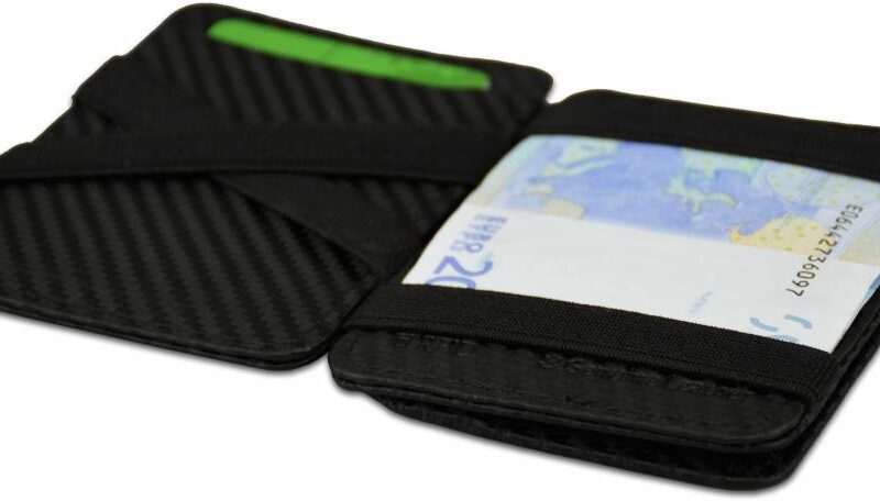 Hunterson Leather Rfid Magic Coin Wallet Carbon