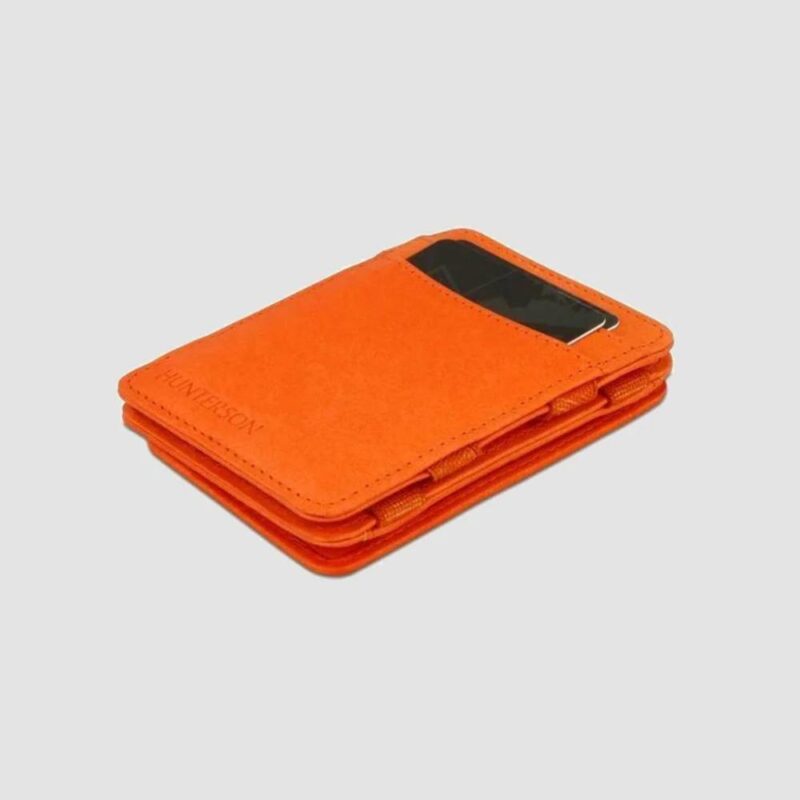 Hunterson Leather Rfid Magic Coin Wallet Orange