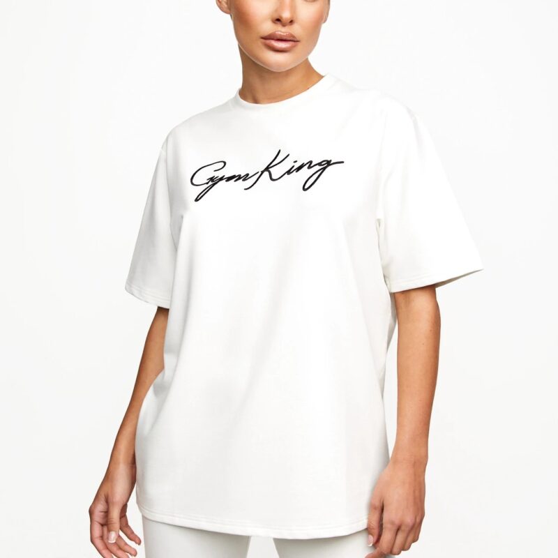 Gym King Woman Clothing Script Boyfriend T-shirt
