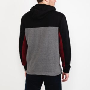 11 Degrees Men Clothing Cut And Sew Panelled Pullover Hoodie