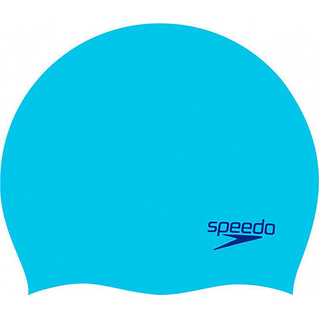 Speedo Junior Plain Moulded Silicone Cap Blue 70990-8420