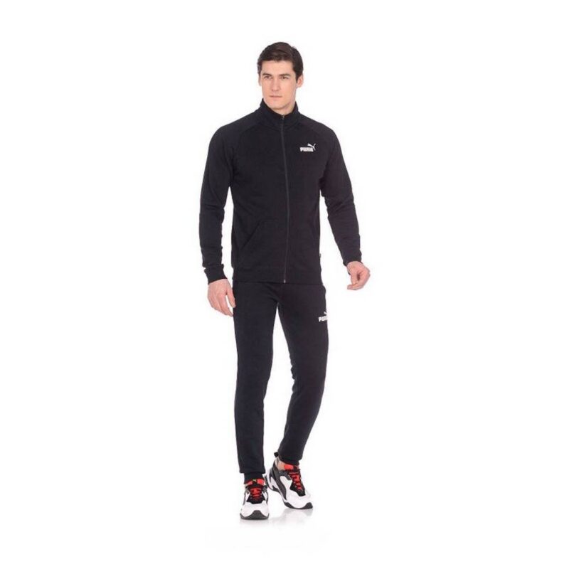 Puma skinny fit tracksuit set 2024 in black