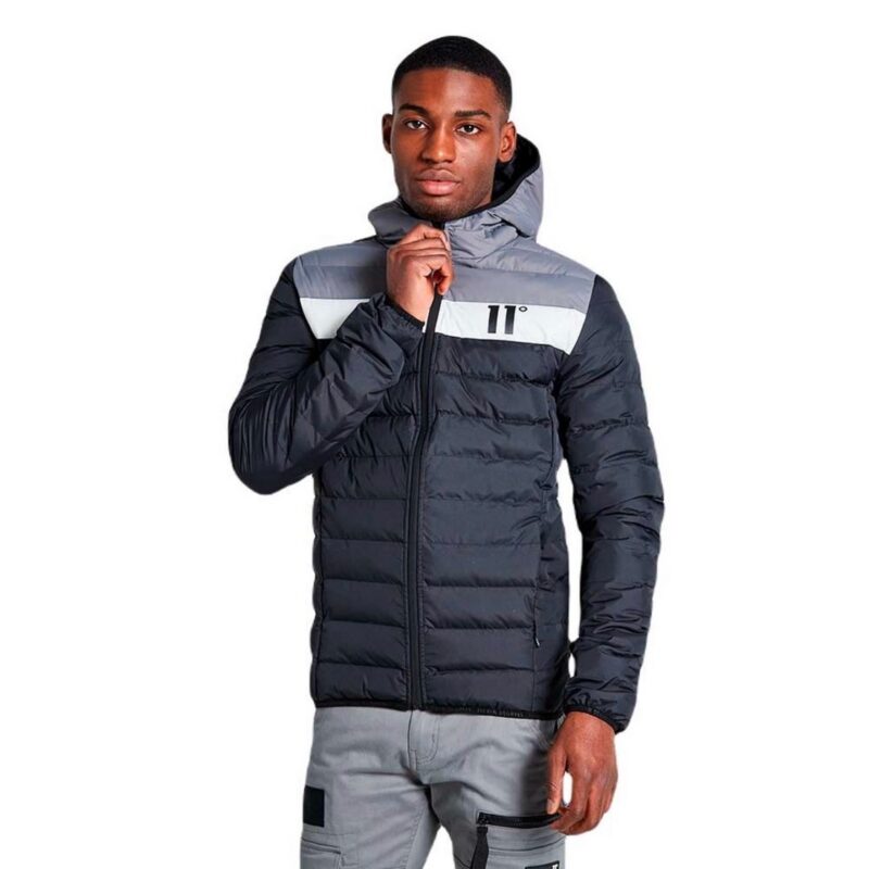 11 Degrees Color Block Space Men Athletic Sports Padded Jacket
