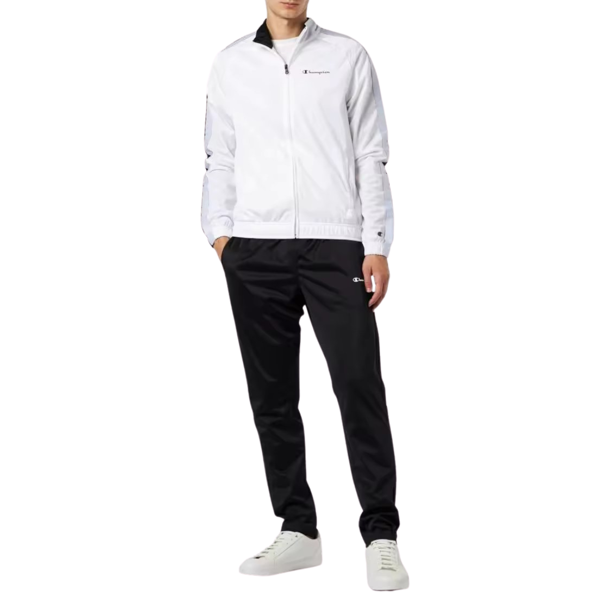 Champion hotsell tracksuit white