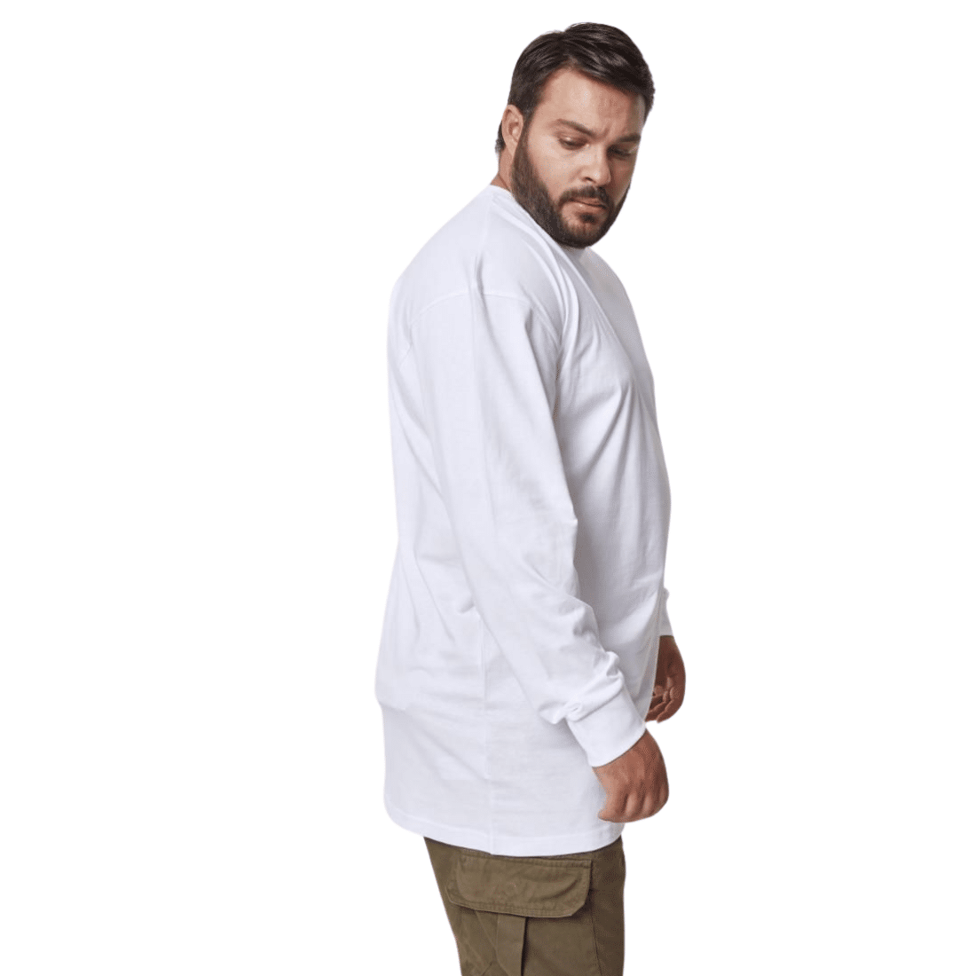 Men´s T-shirt long-sleeve // Urban Classics Heavy Oversized Contrast Stitch Longsleeve black/white