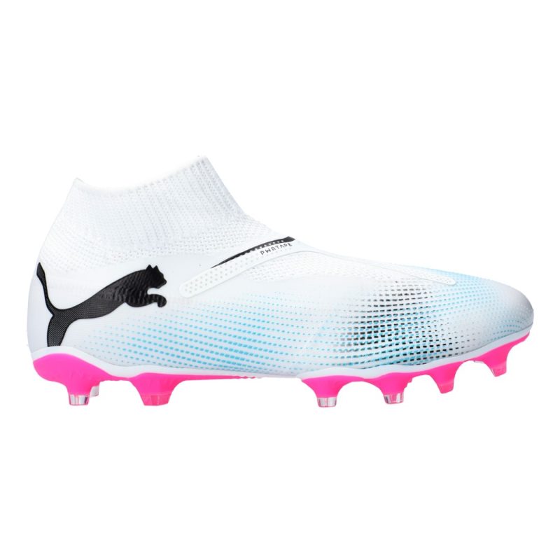 Puma Future Match+ Laceless FG/AG Football Training Game Boots Men Shoes White 107711-01 Ποδοσφαιρικά παπούτσια Κύπρος Δερύνεια Ξυλοτύμπου