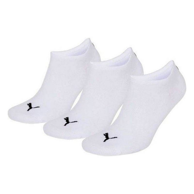 Puma Unisex Sneaker Pla Athletic Sports Socks 3 Pairs White 261080001-300