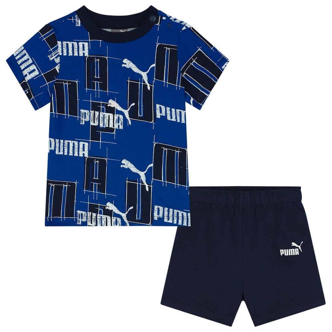 Puma Minicats Logo Lab Baby Boy Infant Toddler Graphic Set Cobalt Glaze 680326-17