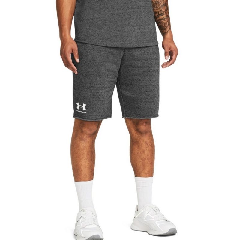 Under Armour Rival Terry Men Athletic Shorts Grey 1361631-025