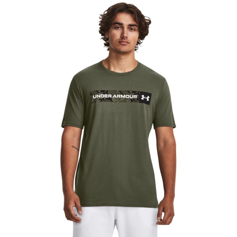 Under Armour Camo Chest Stripe Short Sleeve Athletic Men's T-Shirt Khaki 1376830-390