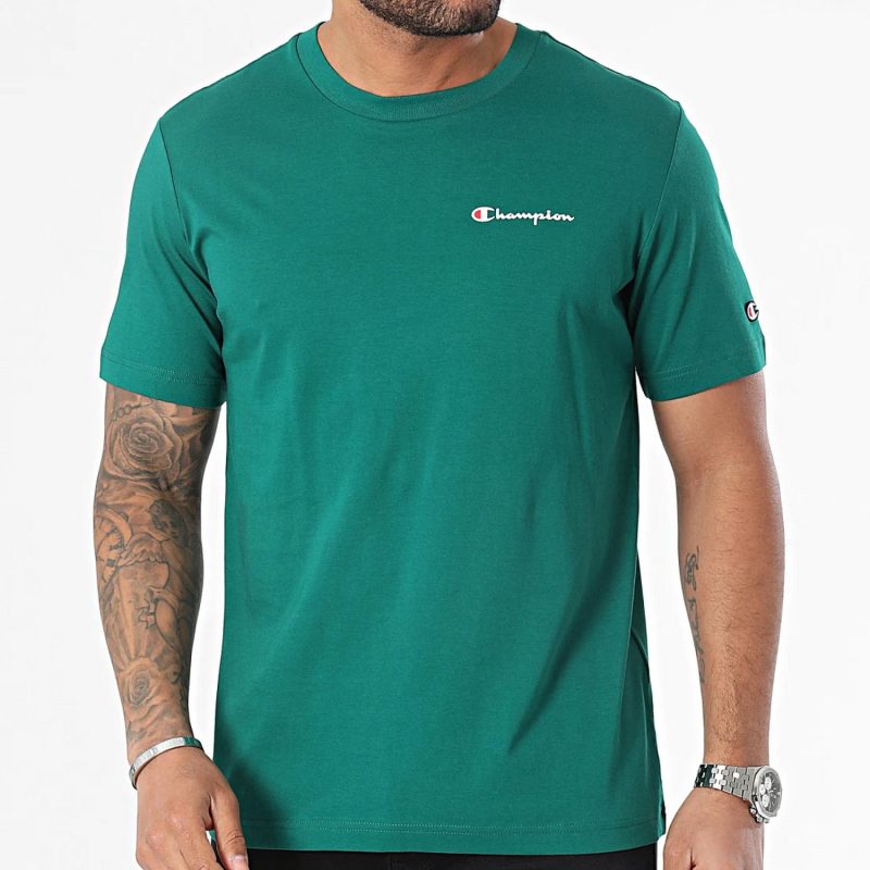 Champion Men's Clothing Crewneck T-Shirt Sporty Athletic Green 219838-GS571