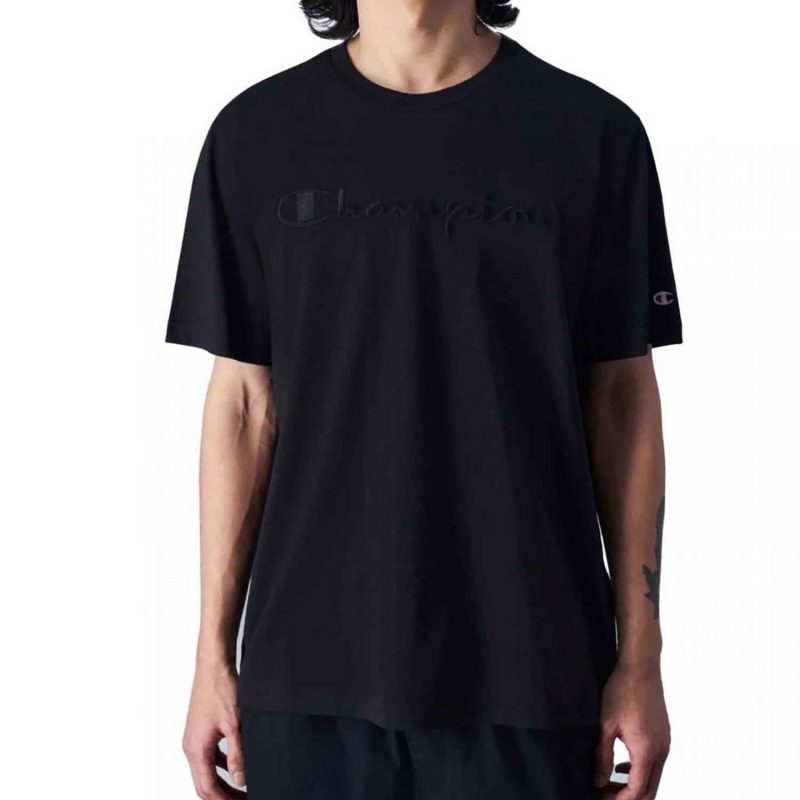 Champion Men's Clothing Crewneck T-Shirt Sporty Athletic Black 219870-KK001