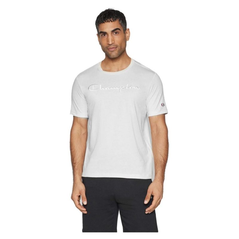 Champion Men's Clothing Crewneck T-Shirt Sporty Athletic White 219870-WW001