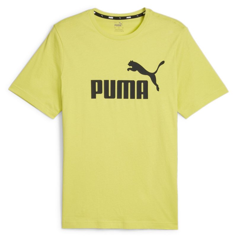 Puma Essentials Big Logo Men T-shirt Sports Athletic Tee Yellow 586667-66