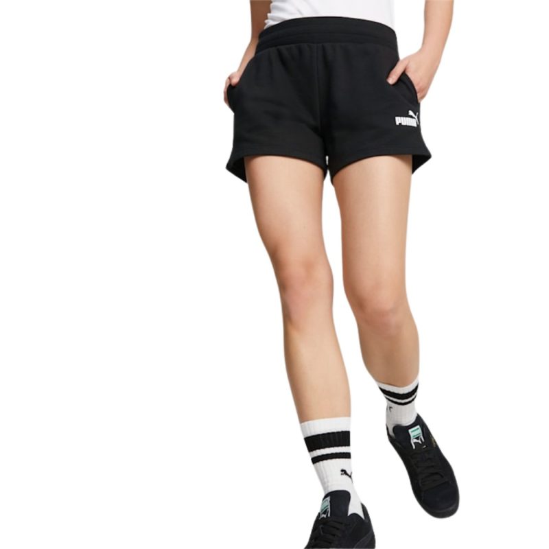 Puma Essentials 4" Sweat Women's Athletic Sports Shorts Black 586824-01