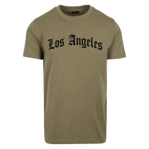 Urban Classics Mister Tee Los Angeles Wording Men T-Shirt Khaki MT1578-00176