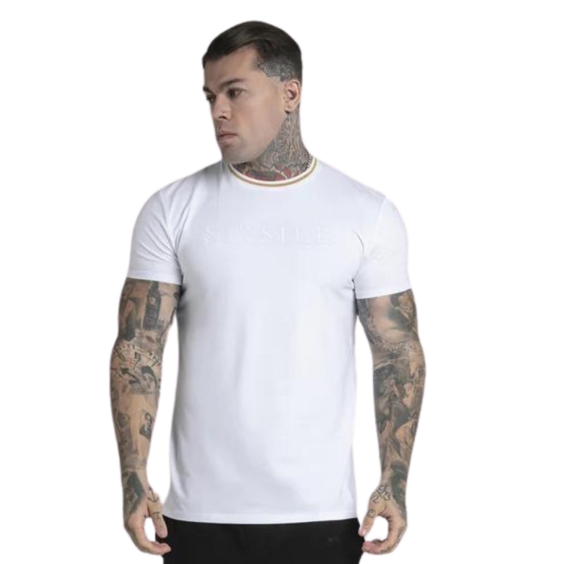 Sik Silk Logo Men T-shirt White Ss-26063 – San Siro Sports