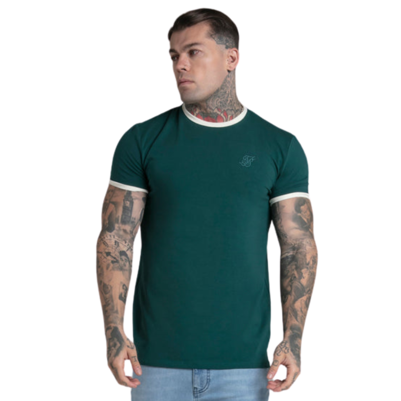 Sik Silk Ringer Men's T-Shirt Green SS-26333