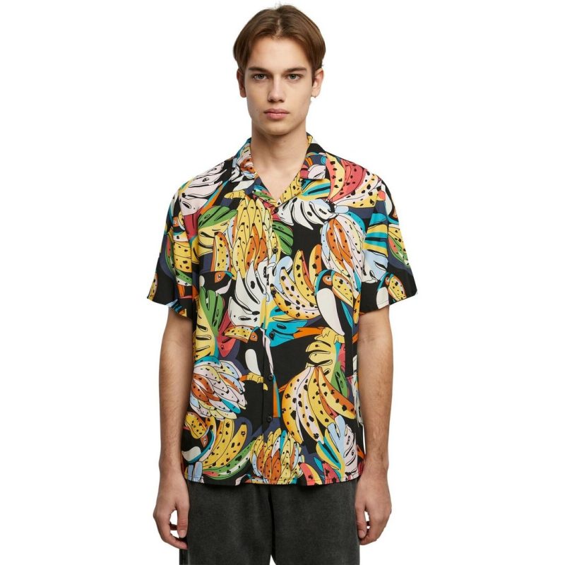 Urban Classics Men'a Viscose Aop Resort Men's Shirt Multicolor TB4150-04603