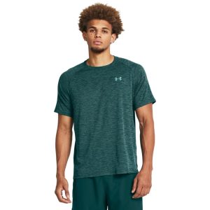 Under Armour Tech Textured Short Sleeve Athletic Men T-Shirt Green 1382796-449