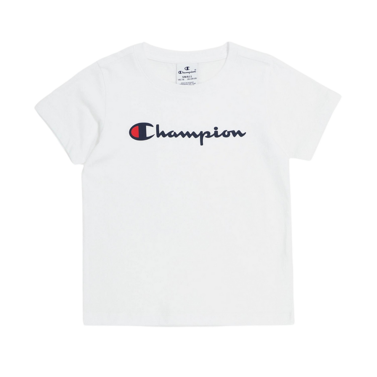 Champion Kids Girls Crewneck Athletic T Shirt White 404998 WW001 San Siro Sports