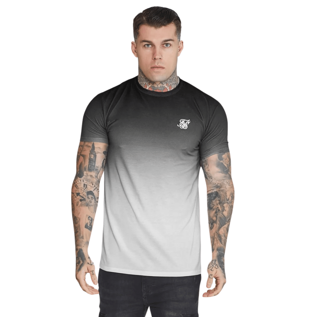 Sik Silk Fade Men's T-Shirt Black White SS-26189 – San Siro Sports