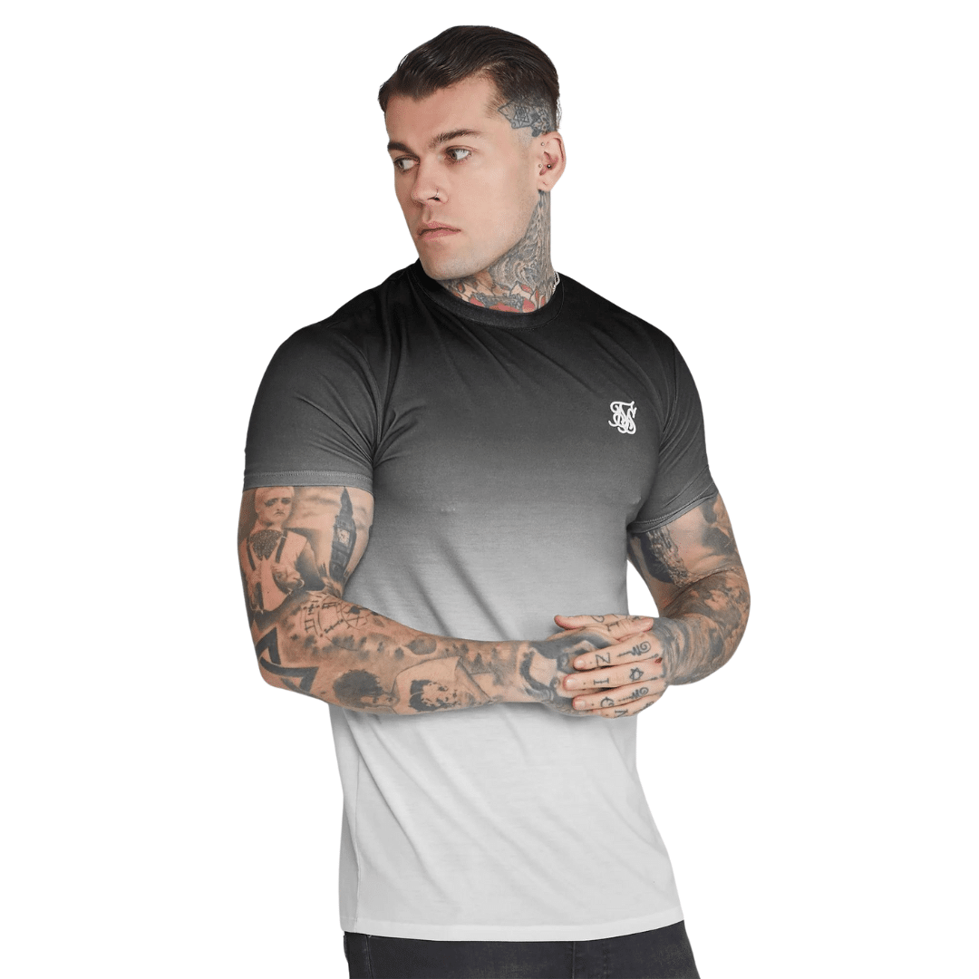 Sik Silk Fade Men's T-Shirt Black White SS-26189 – San Siro Sports
