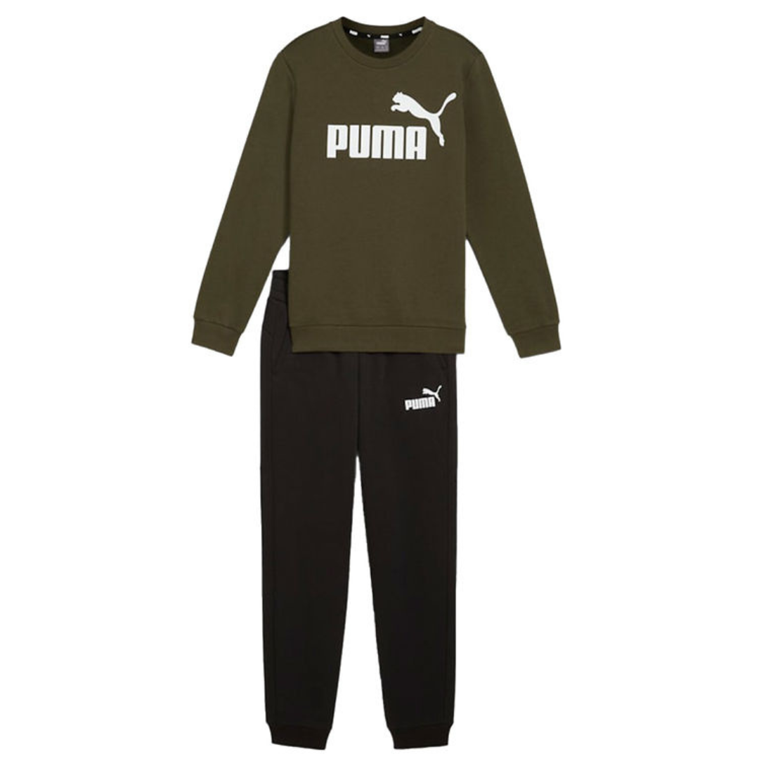 Puma Sweat Suit Fleece Youth Boys Athletic Tracksuit Set Khaki 670884 71 San Siro Sports