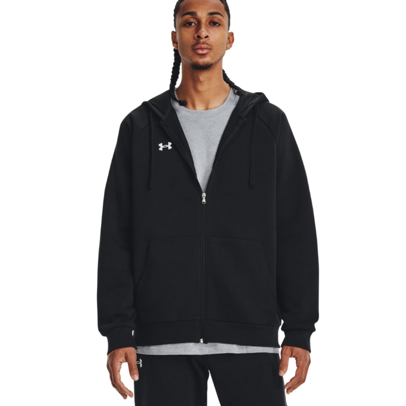 Under Armour Rival Fleece Full Zip Men Hoodie Black 1379767 001 San Siro Sports