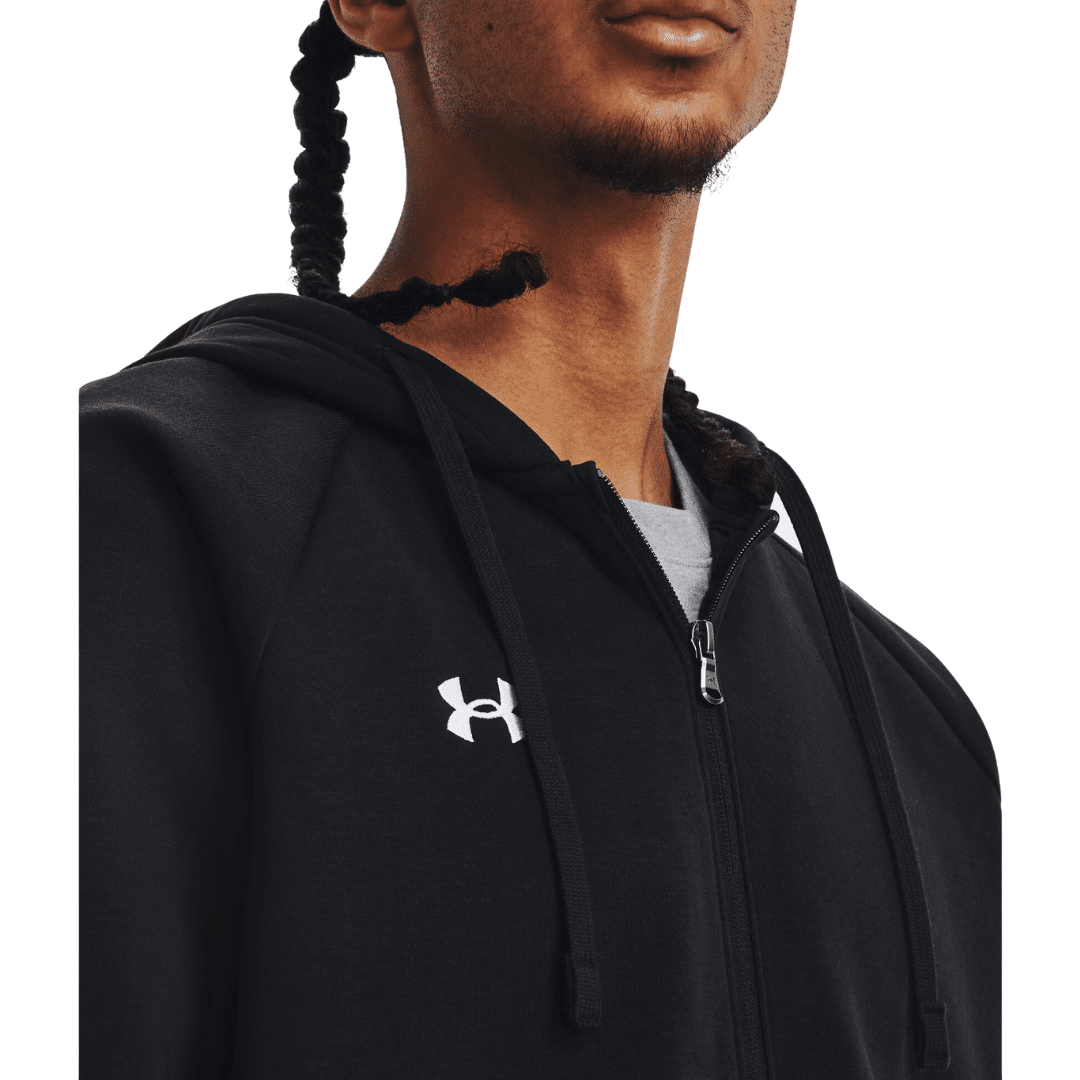 Under Armour Rival Fleece Fz Men Hoodie Black 1379767-001 - Image 3
