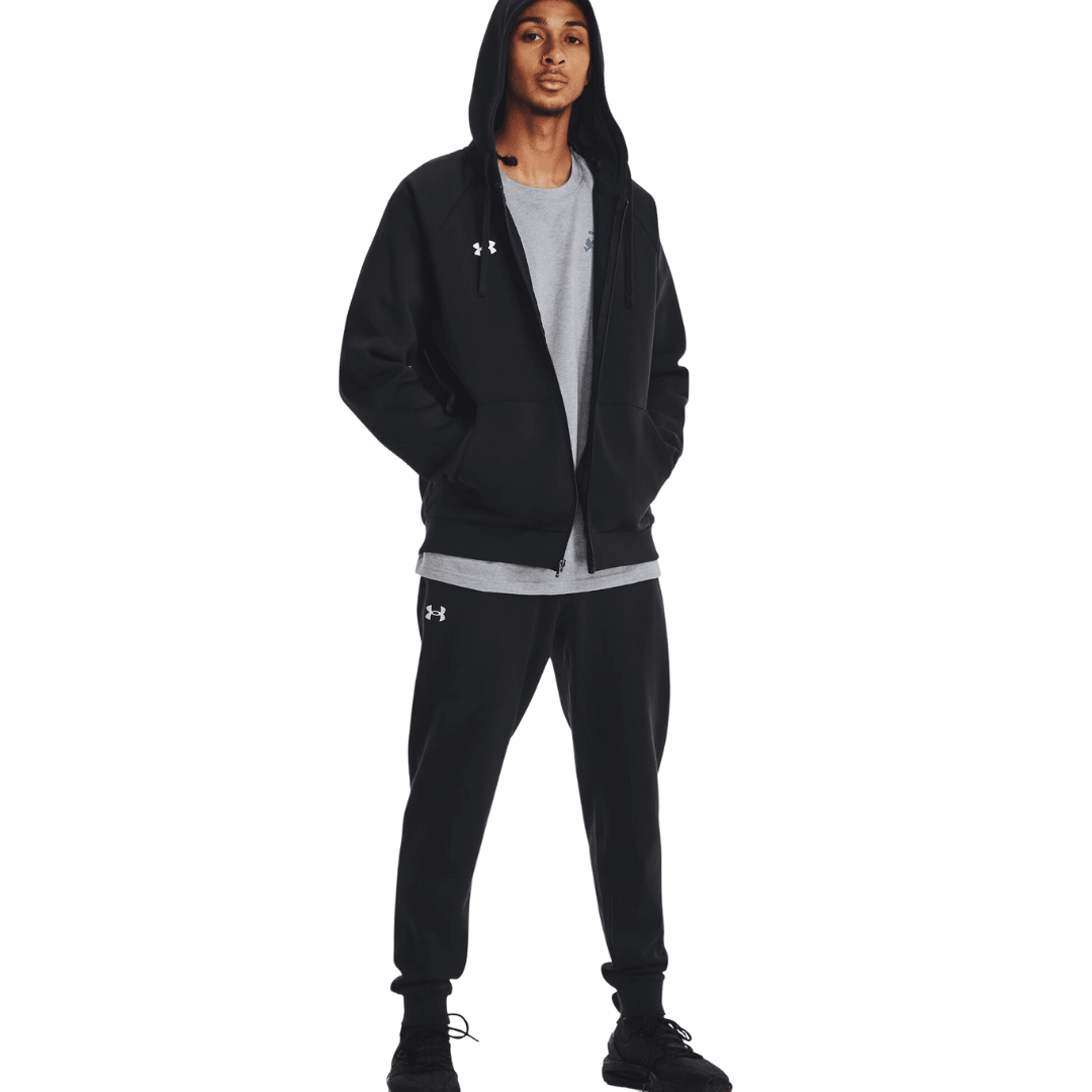 Under Armour Rival Fleece Fz Men Hoodie Black 1379767-001 - Image 5
