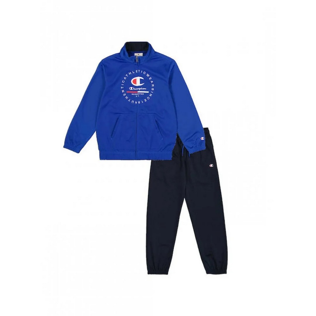 Champion Boys Athletic Tracksuit Set Blue Black 306848 BS008 San Siro Sports