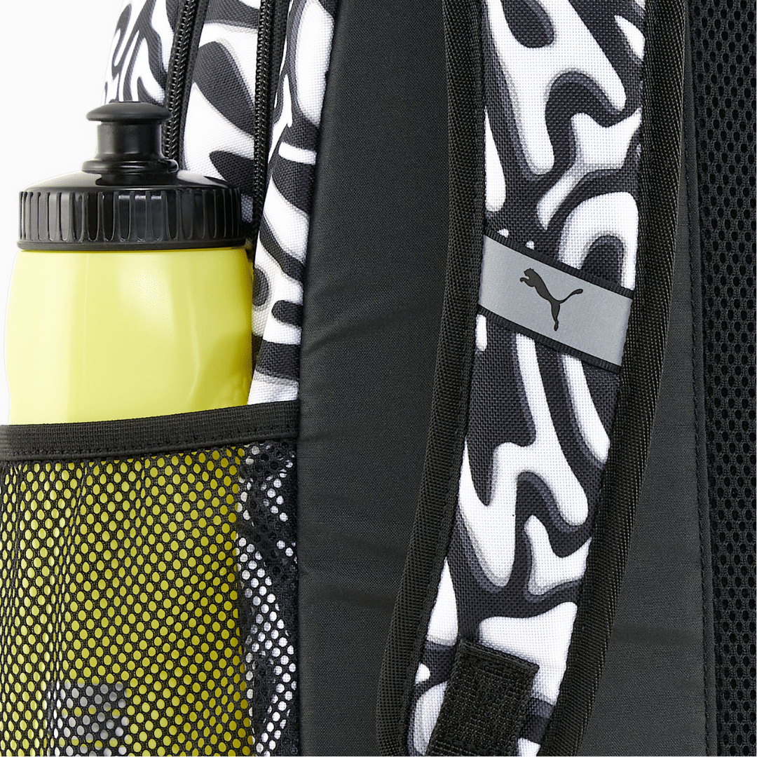 Puma School Bag Academy All Over Print Backpack Unisex Black 091150-01 - Image 2