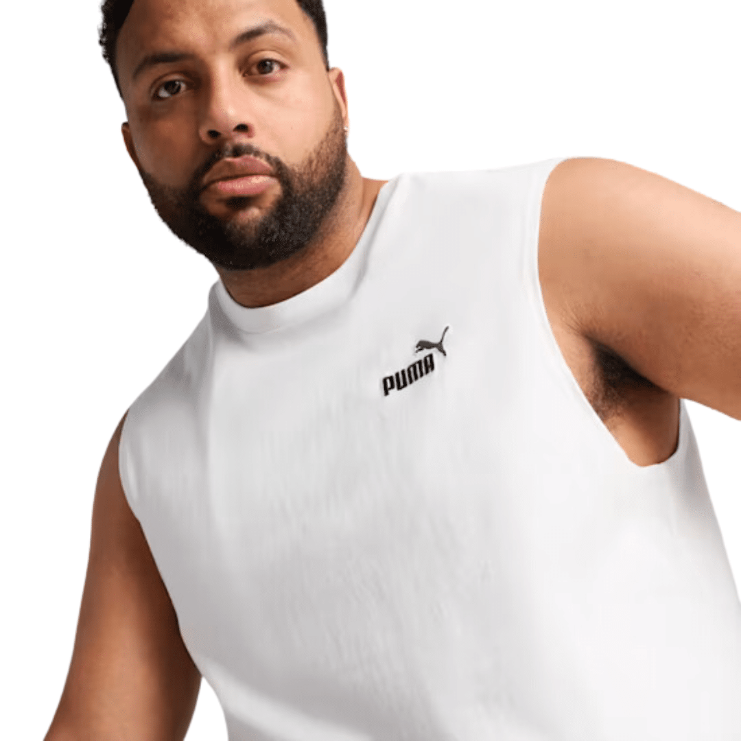 Puma Essentials No. 1 Logo Sleeveless Tee Men T-shirt White 682626