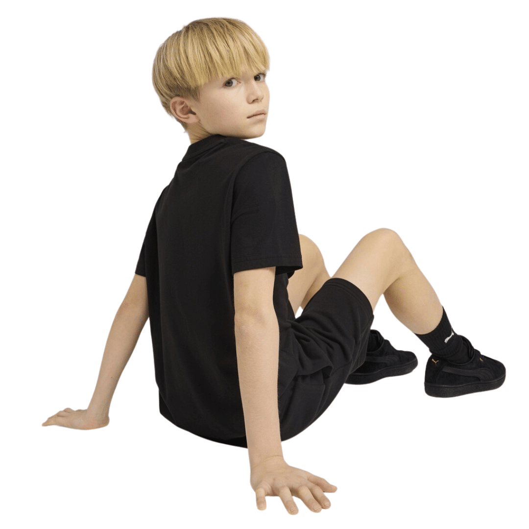 Puma Essentials 2 Color No. 1 Logo Tee Boys T-shirt Black 685778-56 - Image 4