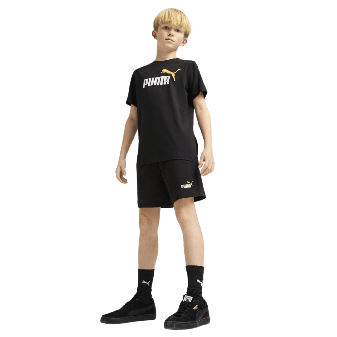 Puma Essentials 2 Color No. 1 Logo Tee Boys T-shirt Black 685778-56 - Image 3