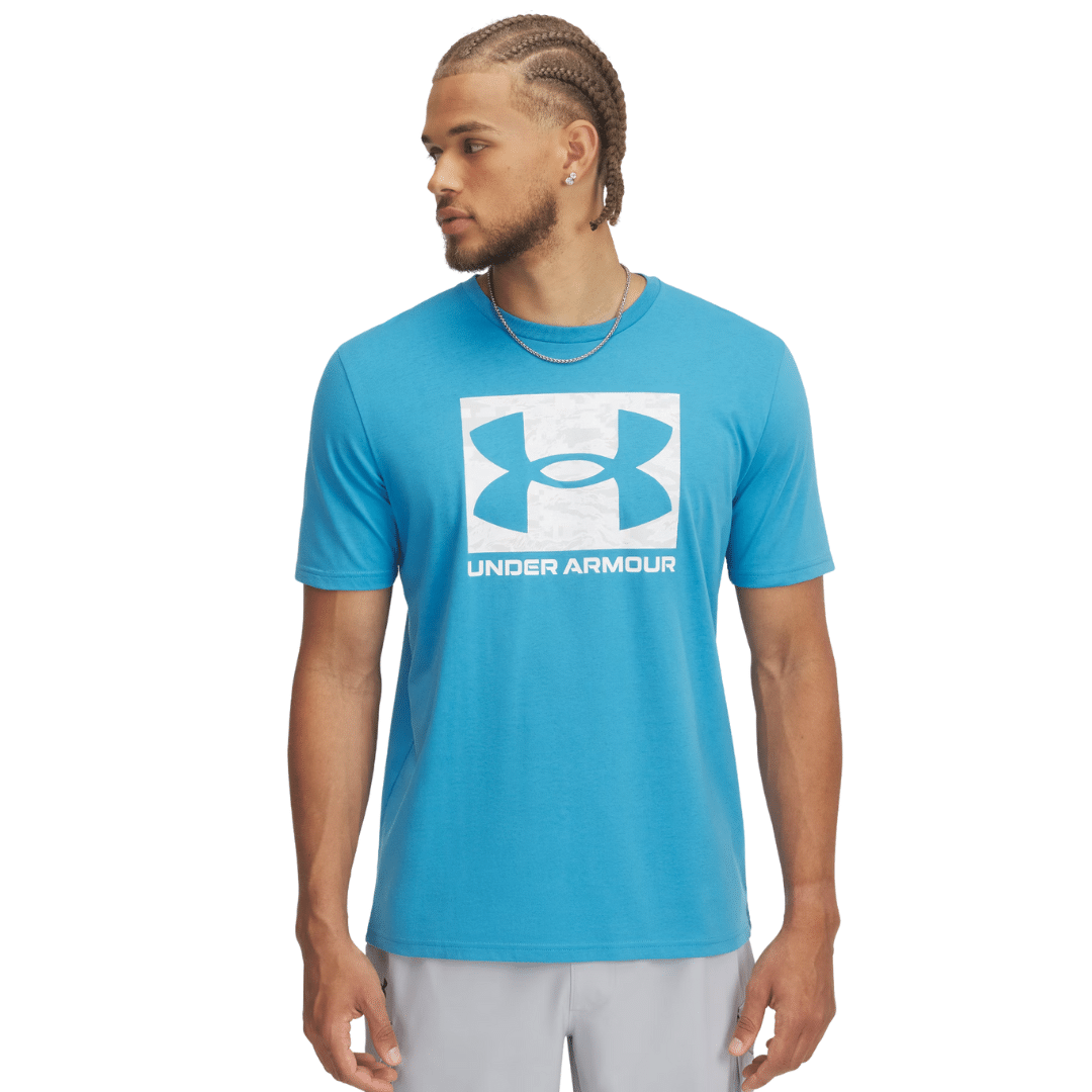 Under Armour Abc Camo Boxed Logo Ss Men T-shirt Blue 1361673-452