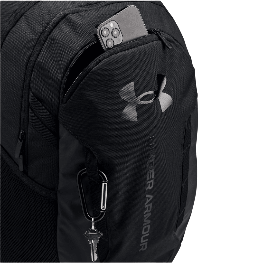 Under Armour Hustle 6.0 Backpack Unisex Black 1384672-003 - Image 5