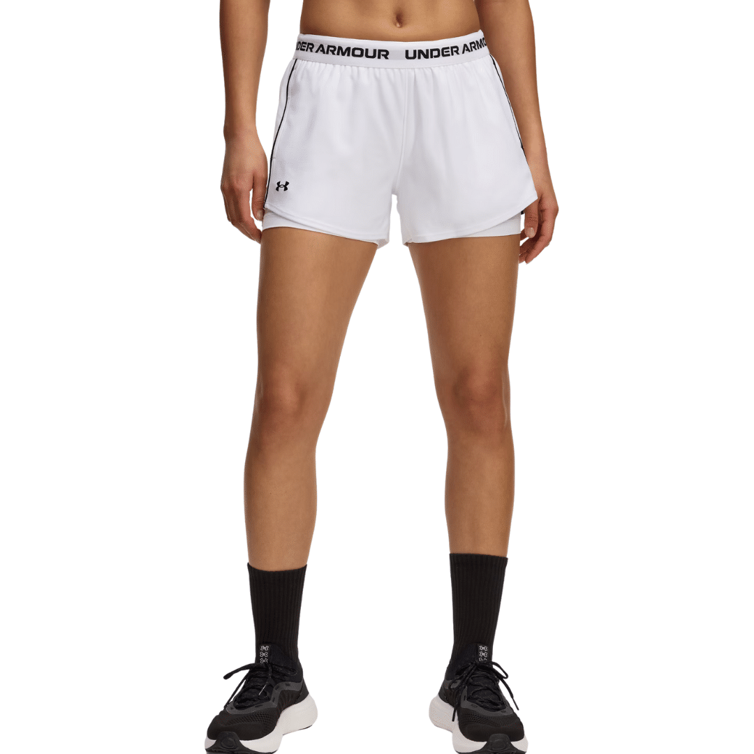 Under Armour Tech Play Up 2in1 Women Shorts White 1389895-100